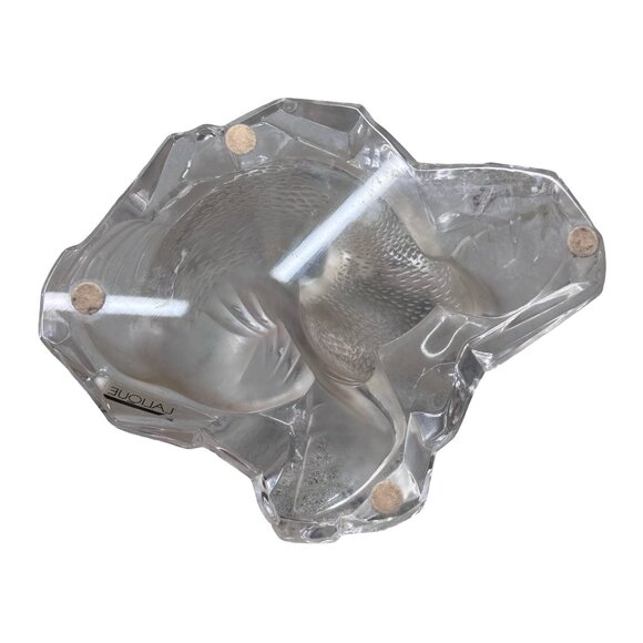 Lalique Crystal Seal Sea Lion Sculpture Signed Frosted Art Glass Original Stickr - Picture 10 of 10